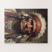 Geronimo Indischer Chefkrieger Portrait Puzzle (Horizontal)