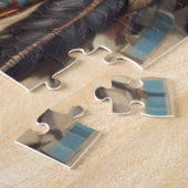 Geronimo Indischer Chefkrieger Portrait Puzzle (Seite)