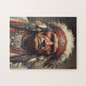 Geronimo Indischer Chefkrieger Portrait Puzzle (Horizontal)