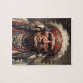 Geronimo Indischer Chefkrieger Portrait Puzzle (Horizontal)