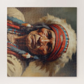 Geronimo Indischer Chefkrieger Portrait Puzzle (Horizontal)