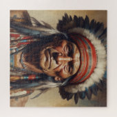 Geronimo Indischer Chefkrieger Portrait Puzzle (Horizontal)