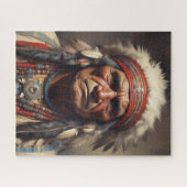 Geronimo Indischer Chefkrieger Portrait Puzzle (Horizontal)