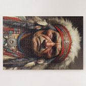 Geronimo Indischer Chefkrieger Portrait Puzzle (Horizontal)