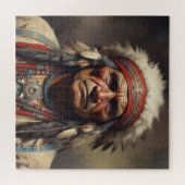 Geronimo Indischer Chefkrieger Portrait Puzzle (Horizontal)