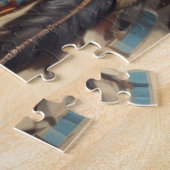 Geronimo Indischer Chefkrieger Portrait Puzzle (Seite)