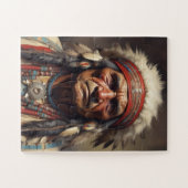 Geronimo Indischer Chefkrieger Portrait Puzzle (Horizontal)