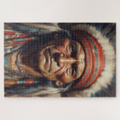 Geronimo Indischer Chefkrieger Portrait Puzzle (Horizontal)
