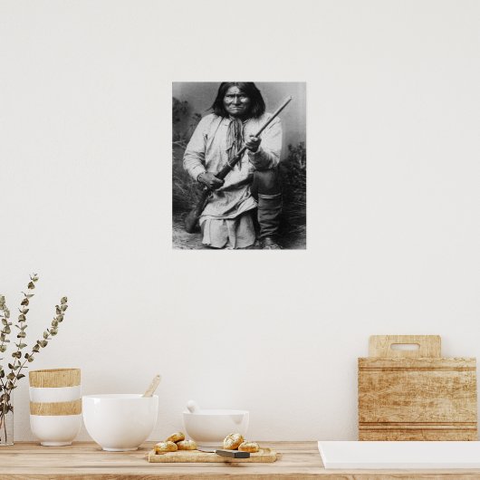 'Geronimo mit Gun am Bereit' Poster (Küche)
