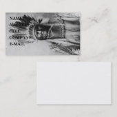 'Geronimo mit Kopfschmuck Visitenkarte (Vorne/Hinten)