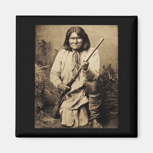 Geronimo mit Rifle 1886 Magnet (Vorne)