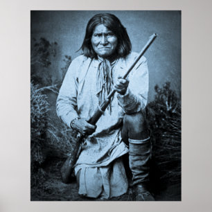 Geronimo mit Rifle 1886 Poster