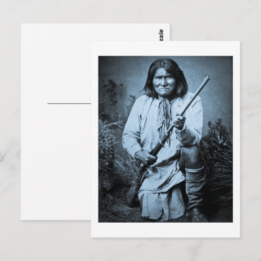 Geronimo mit Rifle 1886 Postkarte (Vorne/Hinten)