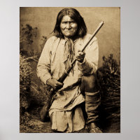 Geronimo mit Rifle 1886 Vintager Indianer