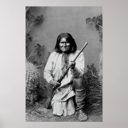 Geronimo Nieling mit Rifle - 1886 Poster (Vorne)