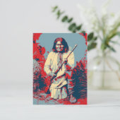 Geronimo Pop Art - Apache Indian Warrior Chief Postkarte (Stehend Vorderseite)