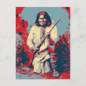 Geronimo Pop Art - Apache Indian Warrior Chief Postkarte (Vorderseite)