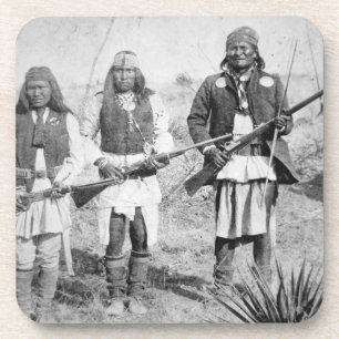 Geronimo und drei seiner Apache-Krieger, 1886 (b Getränkeuntersetzer