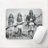Geronimo und drei seiner Apache-Krieger, 1886 (b Mousepad (Mit Mouse)