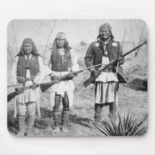 Geronimo und drei seiner Apache-Krieger, 1886 (b Mousepad (Vorne)