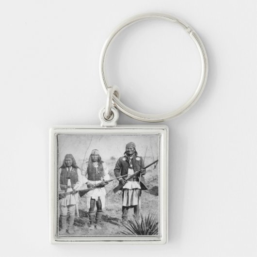 Geronimo und drei seiner Apache-Krieger, 1886 (b Schlüsselanhänger (Vorne)