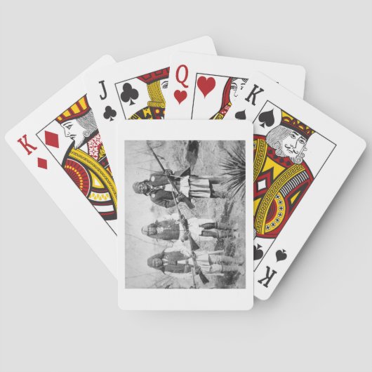Geronimo und drei seiner Apache-Krieger, 1886 (b) Spielkarten (Rückseite)