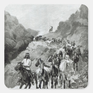 Geronimo und seine Band Quadratischer Aufkleber