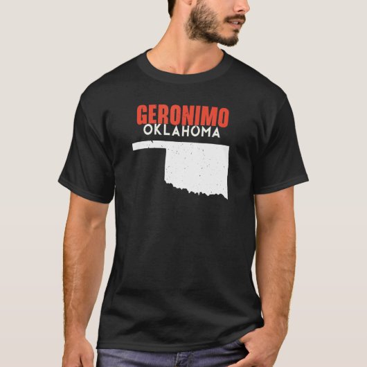 Geronimo USA State America Travel Oklahoman T-Shirt (Vorderseite)