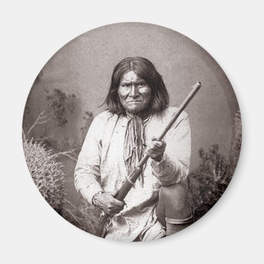 Geronimo Vintager Amerikanische Ureinwohner Kriege Magnet (Vorne)