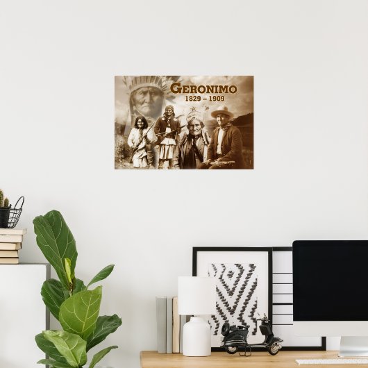 Geronimo vom Chiricahua-Apache Poster (Heimbüro)