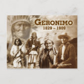 Geronimo vom Chiricahua-Apache Postkarte (Vorderseite)