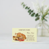 Geröstete Hühnerdeli Catering Visitenkarte (Stehend Vorderseite)