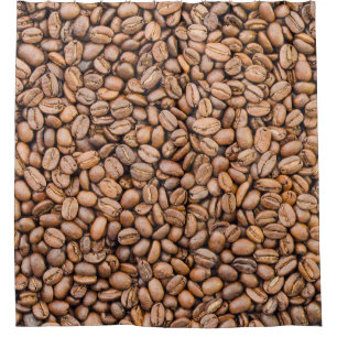 Geröstete Kaffeebohnen: Bio Vollrahmen Duschvorhang