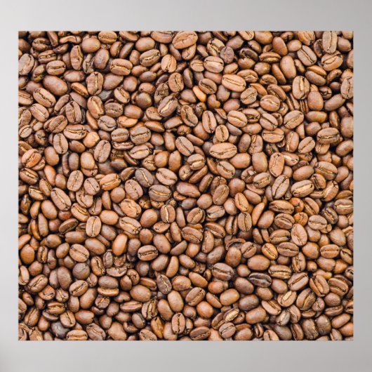 Geröstete Kaffeebohnen: Bio Vollrahmen Poster (Vorne)