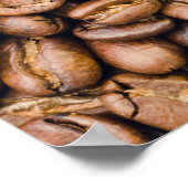 Geröstete Kaffeebohnen: Bio Vollrahmen Poster (Ecke)