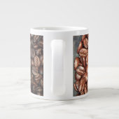 geröstete Kaffeebohnen mit Silberschottenaufnahme Jumbo-Tasse (Rückseite)