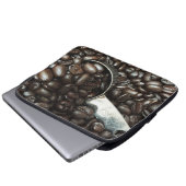 geröstete Kaffeebohnen mit Silberschottenaufnahme Laptopschutzhülle (Vorne Knopf)
