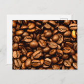Geröstete Kaffeebohnen Postkarte (Vorne/Hinten)