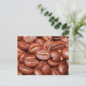 Geröstete Kaffeebohnen Postkarte (Stehend Vorderseite)