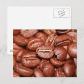 Geröstete Kaffeebohnen Postkarte (Vorne/Hinten)
