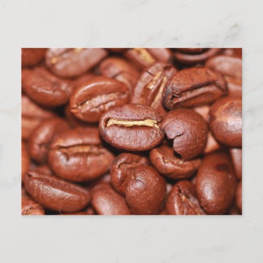 Geröstete Kaffeebohnen Postkarte (Vorderseite)