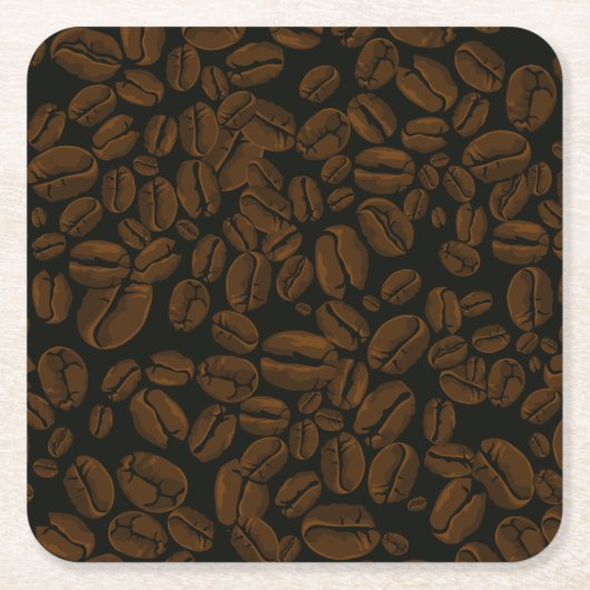 Geröstete Kaffeebohnen Rechteckiger Pappuntersetzer (Vorderseite)