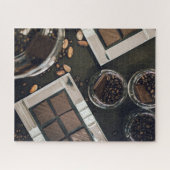 geröstete Kaffeebohnen und dunkle Schokolade Puzzle (Horizontal)