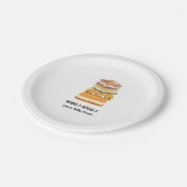 Geröstete Marshmallow Paare Babydusche Pappteller (Schrägansicht)