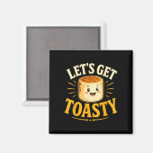 Gerösteter Marshmallow-Lagerfeuer Magnet (Vorderseite/Rückseite)