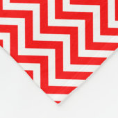 Gerot und Weiß Kleine Größe Vertikal Zickzack Fleecedecke (Ecke)