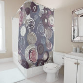 Gerötete Farbtöne abstrakte Rose Duschvorhang (Beispiel)