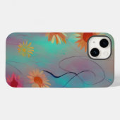 Gerötete Farbtöne abstrakte Sonnenblumen Case-Mate iPhone Hülle (Rückseite (Horizontal))