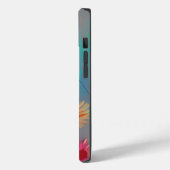 Gerötete Farbtöne abstrakte Sonnenblumen Case-Mate iPhone Hülle (Rückseite / Links)