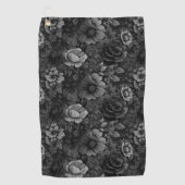 Gerötete Farbtöne der grauen Blüte Golfhandtuch (Vorderseite)